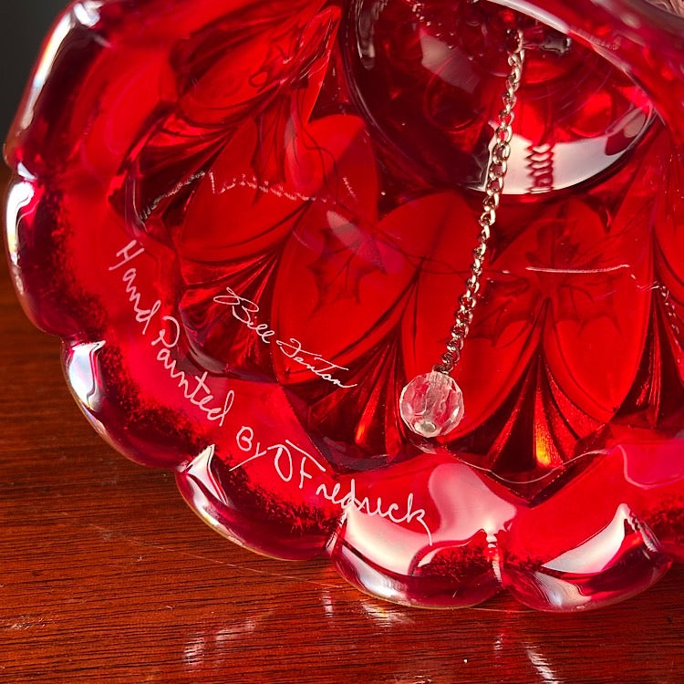 Fenton Handpainted Christmas Bell 1996