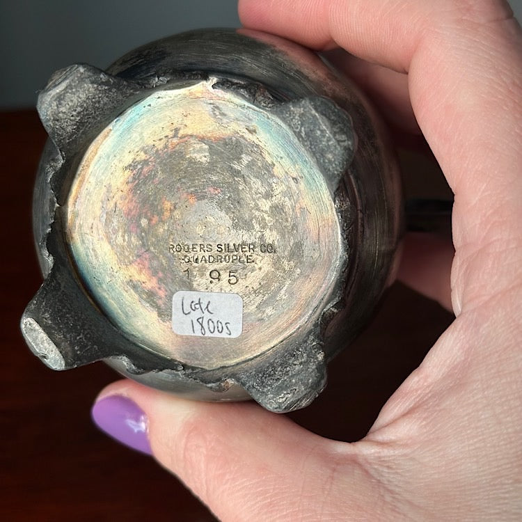 Antique Roger’s Silver Co Quadruple Plate Creamer