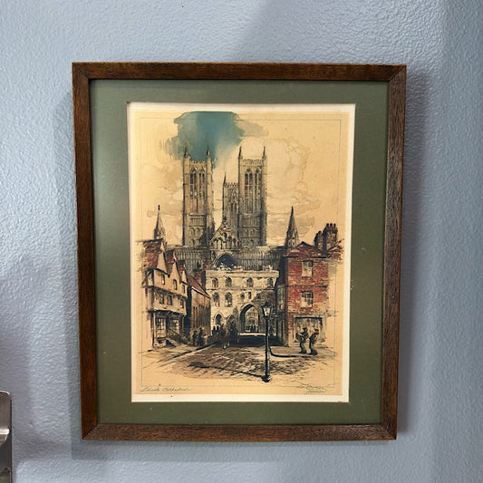 Vintage Etching by Al Mattel MCM Signed