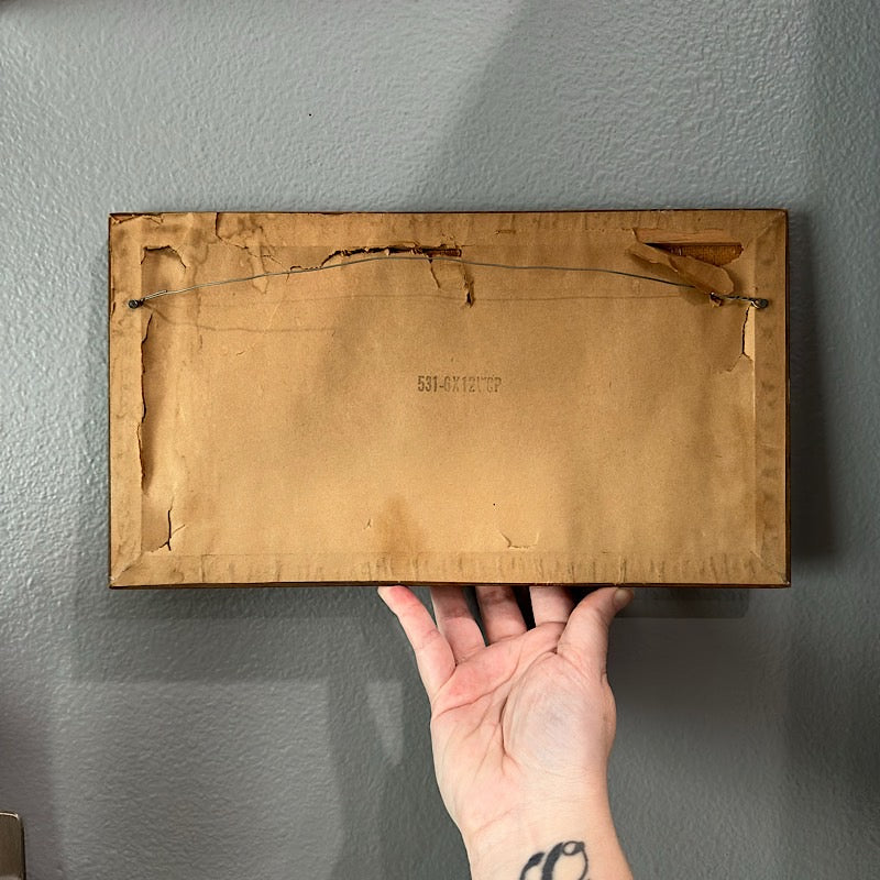 Vintage Moody Print in a Wood Frame