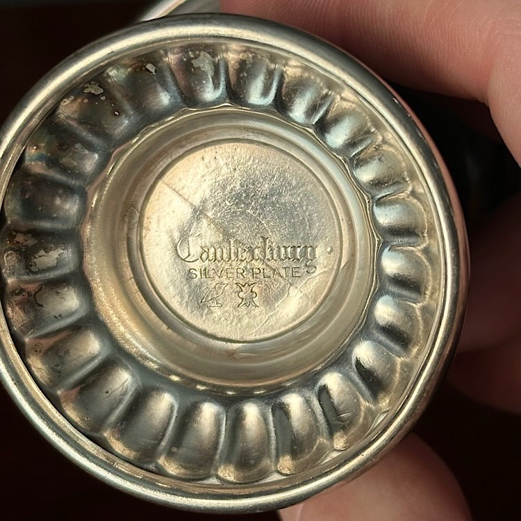 Vintage Canterbury Silverplate Toothpick Holder