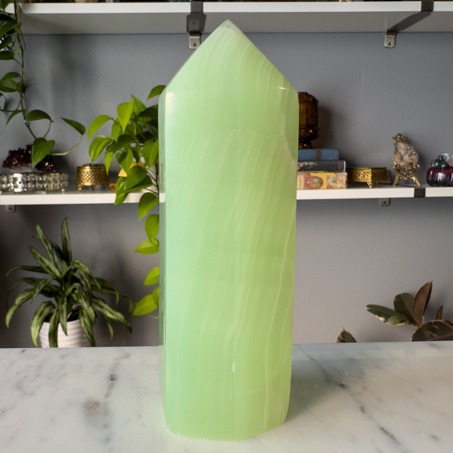 Mint Green Calcite Tower | 002