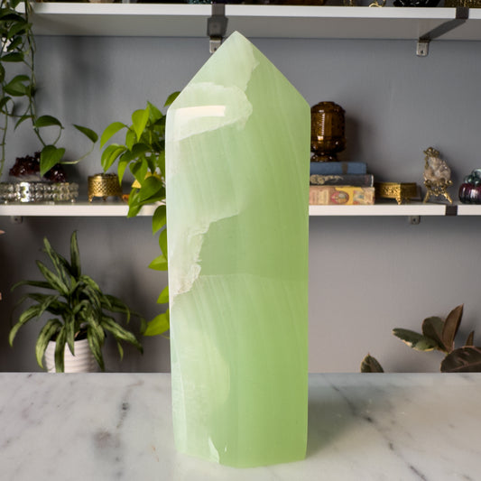 Mint Green Calcite Tower | 002