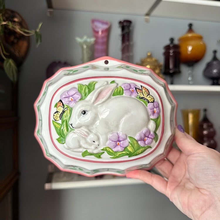 The Franklin Mint Bunny Porcelain Wall Art