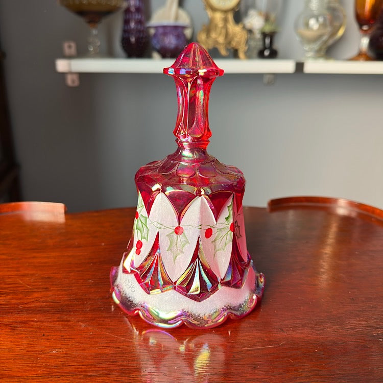 Fenton Handpainted Christmas Bell 1996