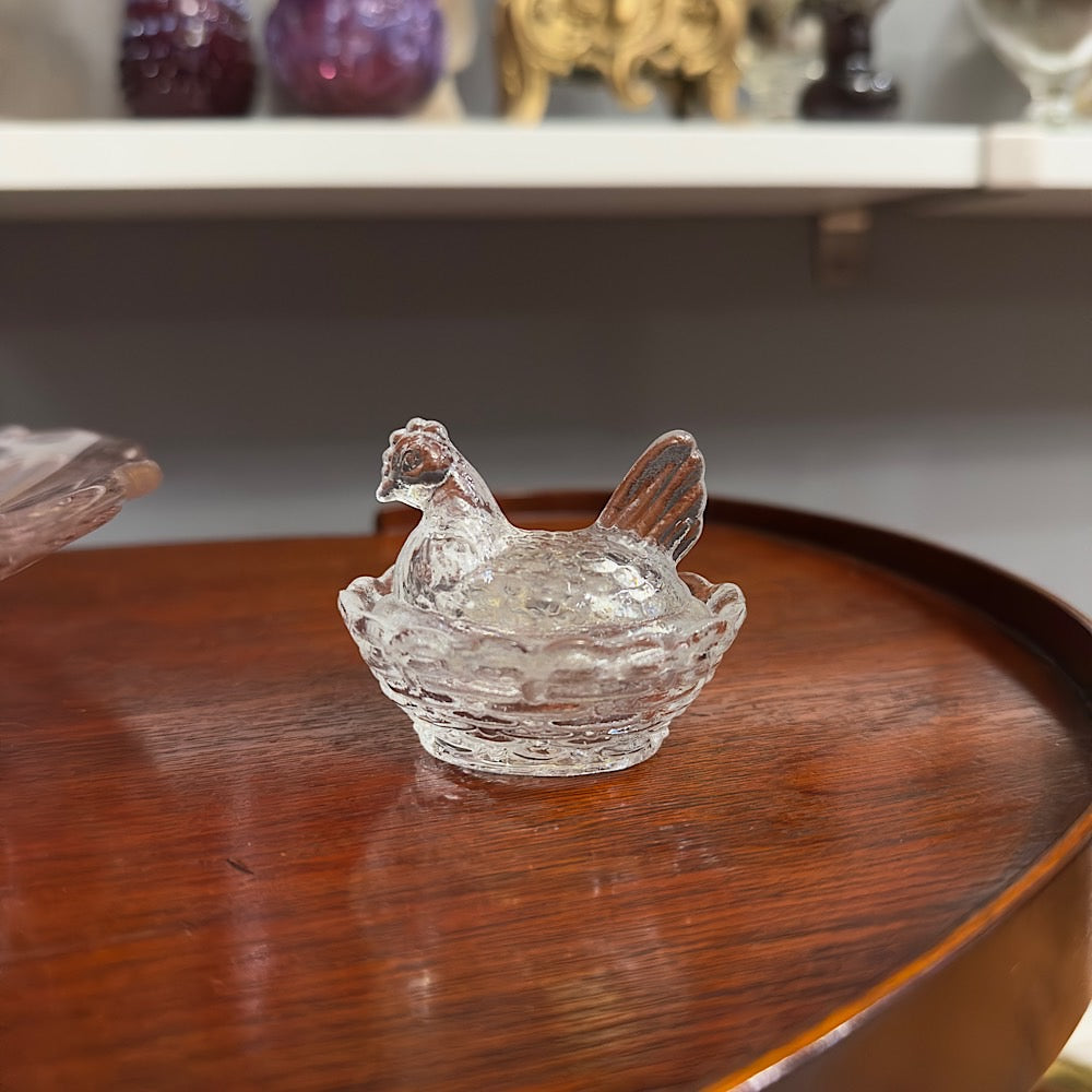 Hen on Nest Crystal Salt Dip