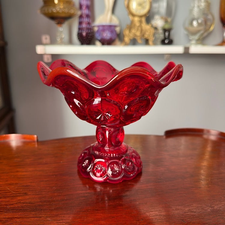 LE Smith Moon & Star Amberina Compote