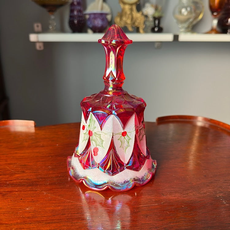 Fenton Handpainted Christmas Bell 1996