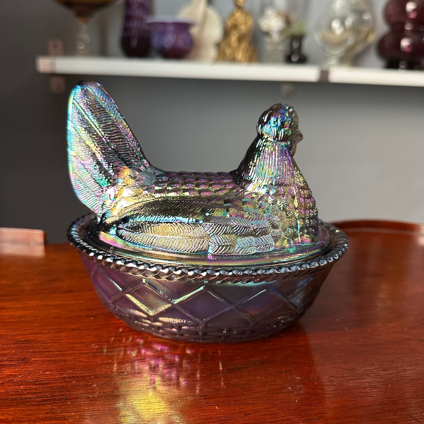 Westmoreland 5" Titanium Carnival Hen on Nest