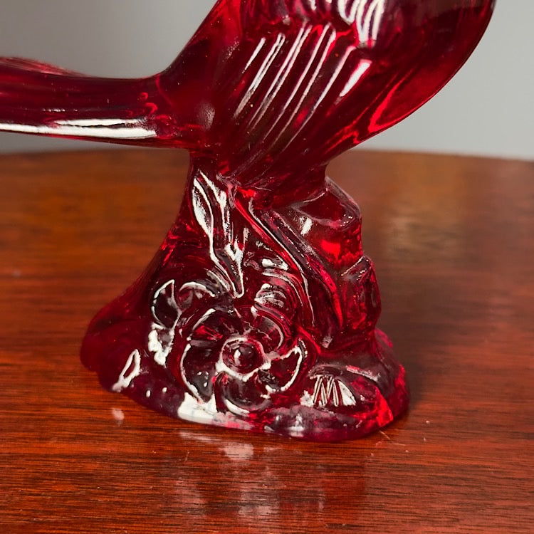 Mosser Red Glass Cardinal Bird