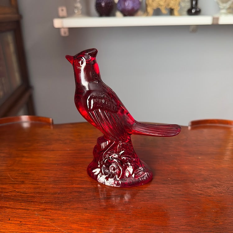 Mosser Red Glass Cardinal Bird