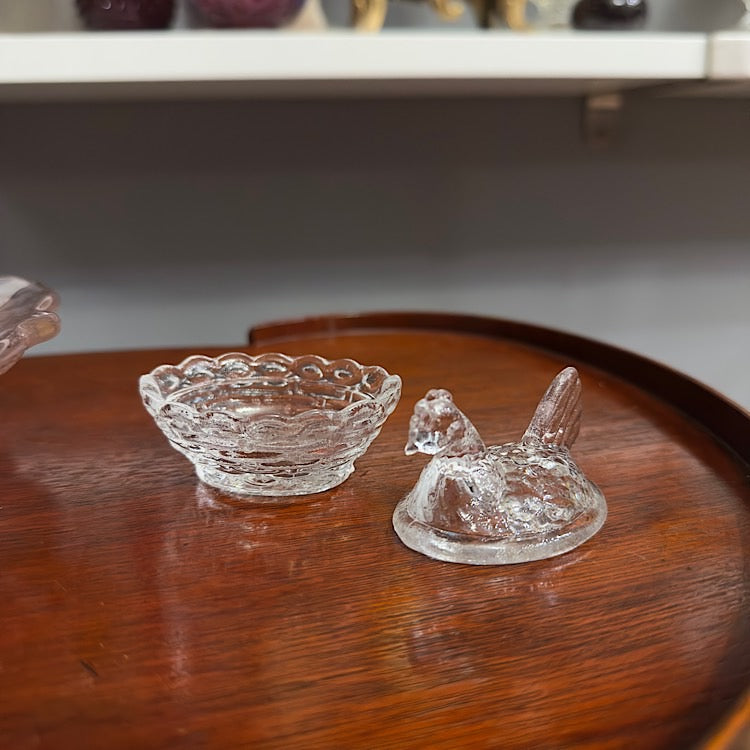 Hen on Nest Crystal Salt Dip