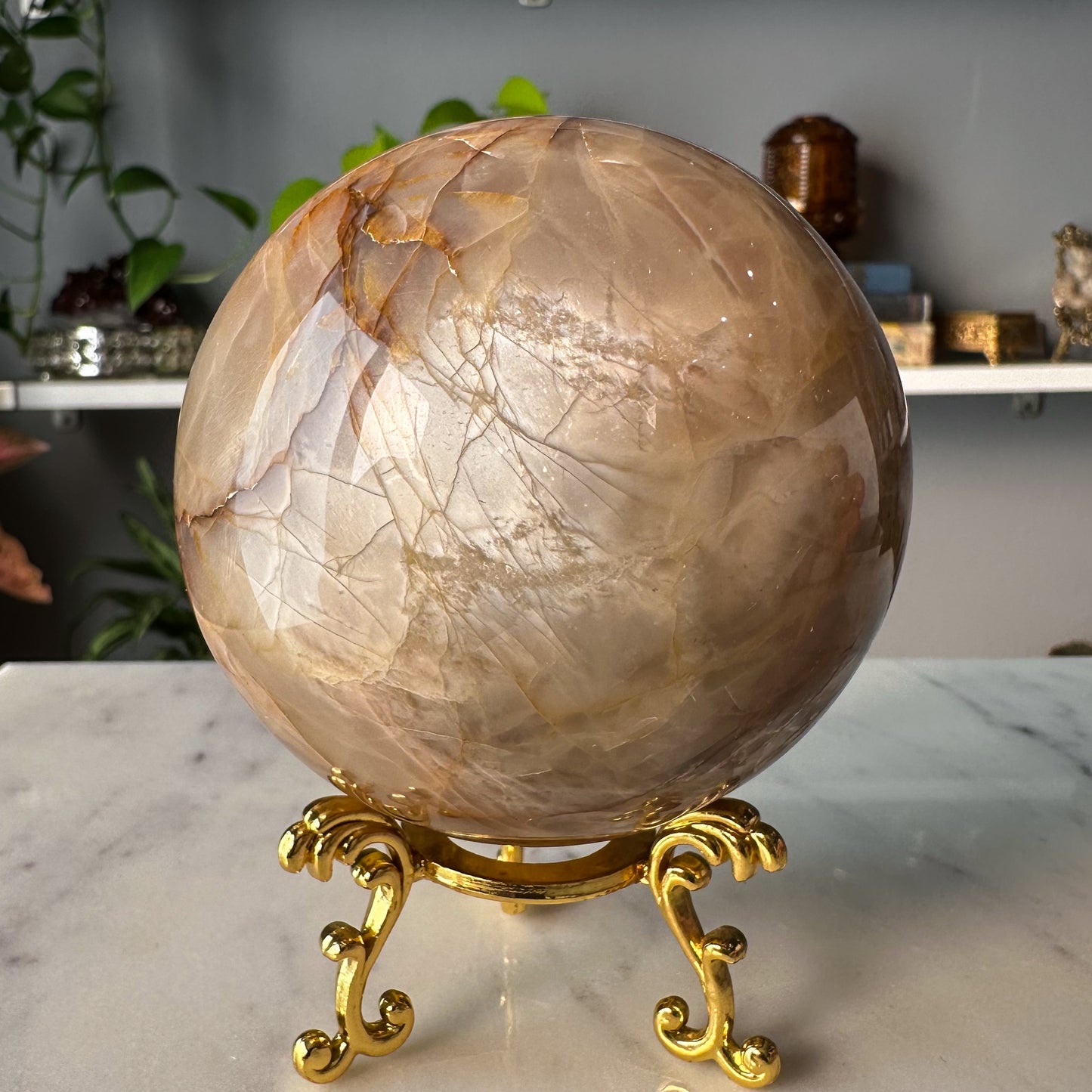 Peach Moonstone Sphere | 001