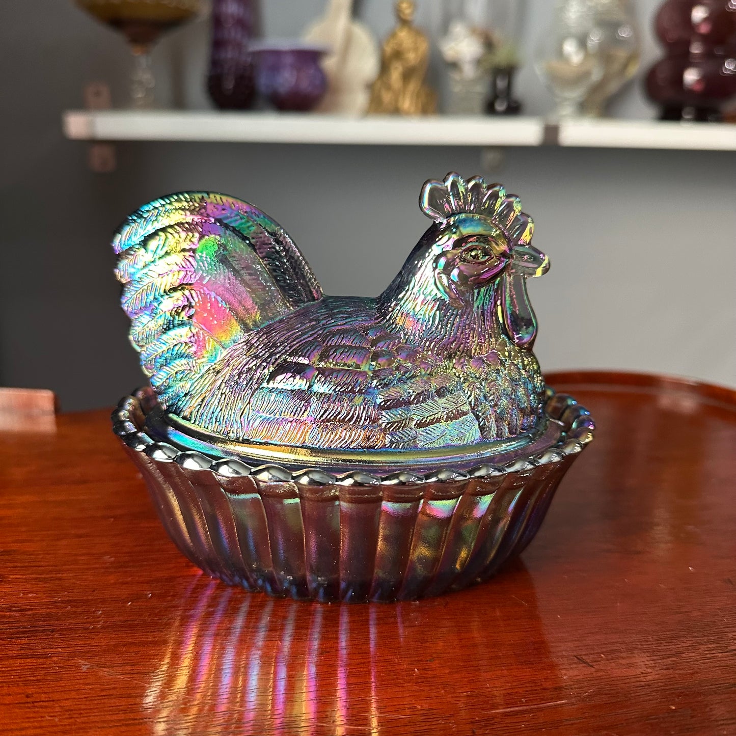 Westmoreland 5" Titanium Carnival Rooster on Nest