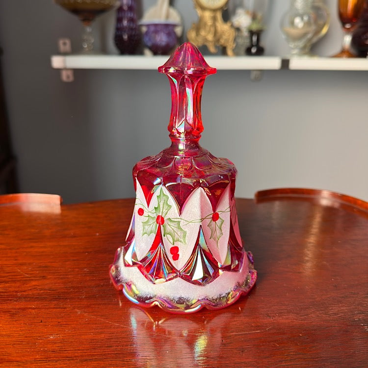 Fenton Handpainted Christmas Bell 1996
