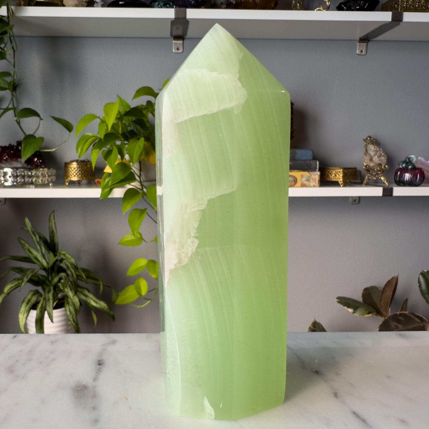 Mint Green Calcite Tower | 002