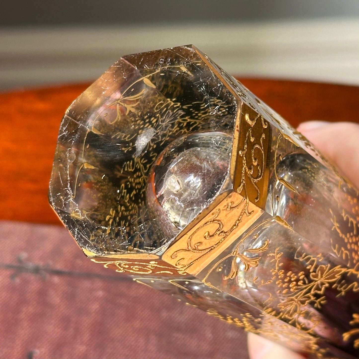 Antique Moser Amethyst Crystal Vase