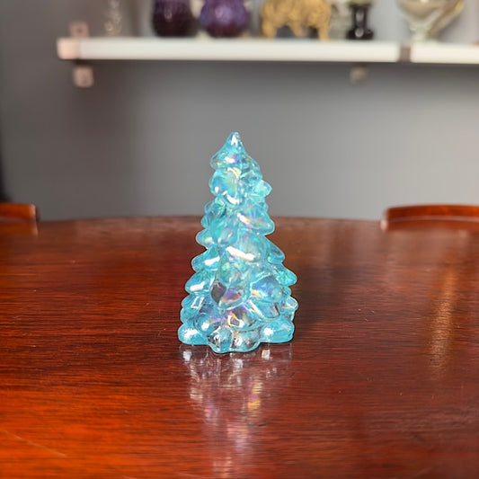 Mosser Small Buffett Blue Carnival Glass Tree