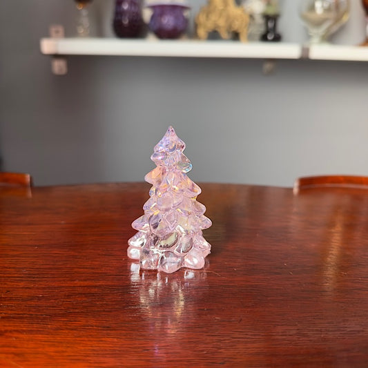 Mosser Small Rose Carnival Glass Tree