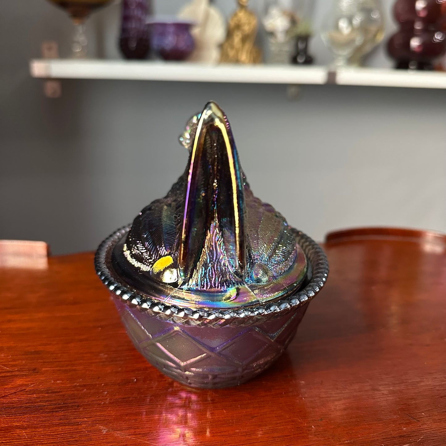 Westmoreland 5" Titanium Carnival Hen on Nest