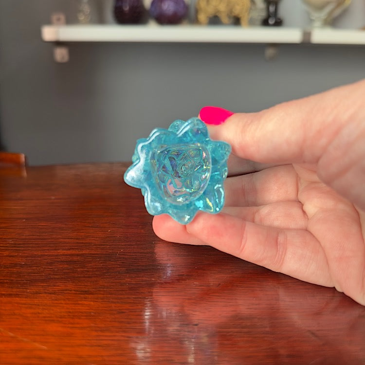 Mosser Small Buffett Blue Carnival Glass Tree