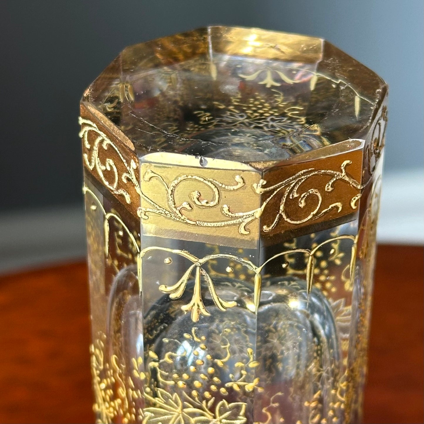 Antique Moser Amethyst Crystal Vase