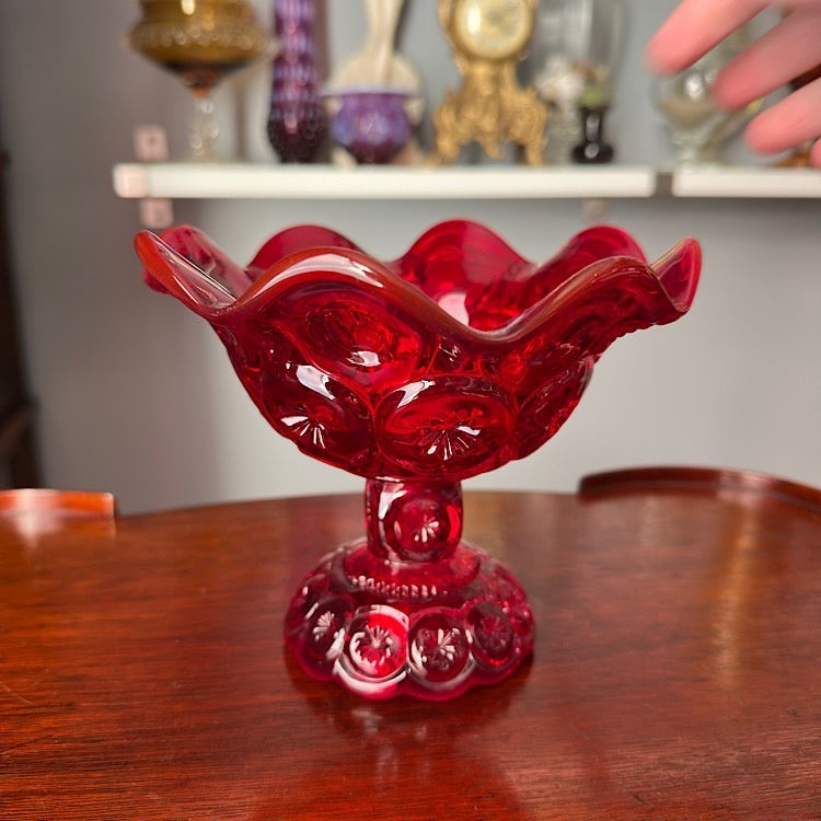 LE Smith Moon & Star Amberina Compote