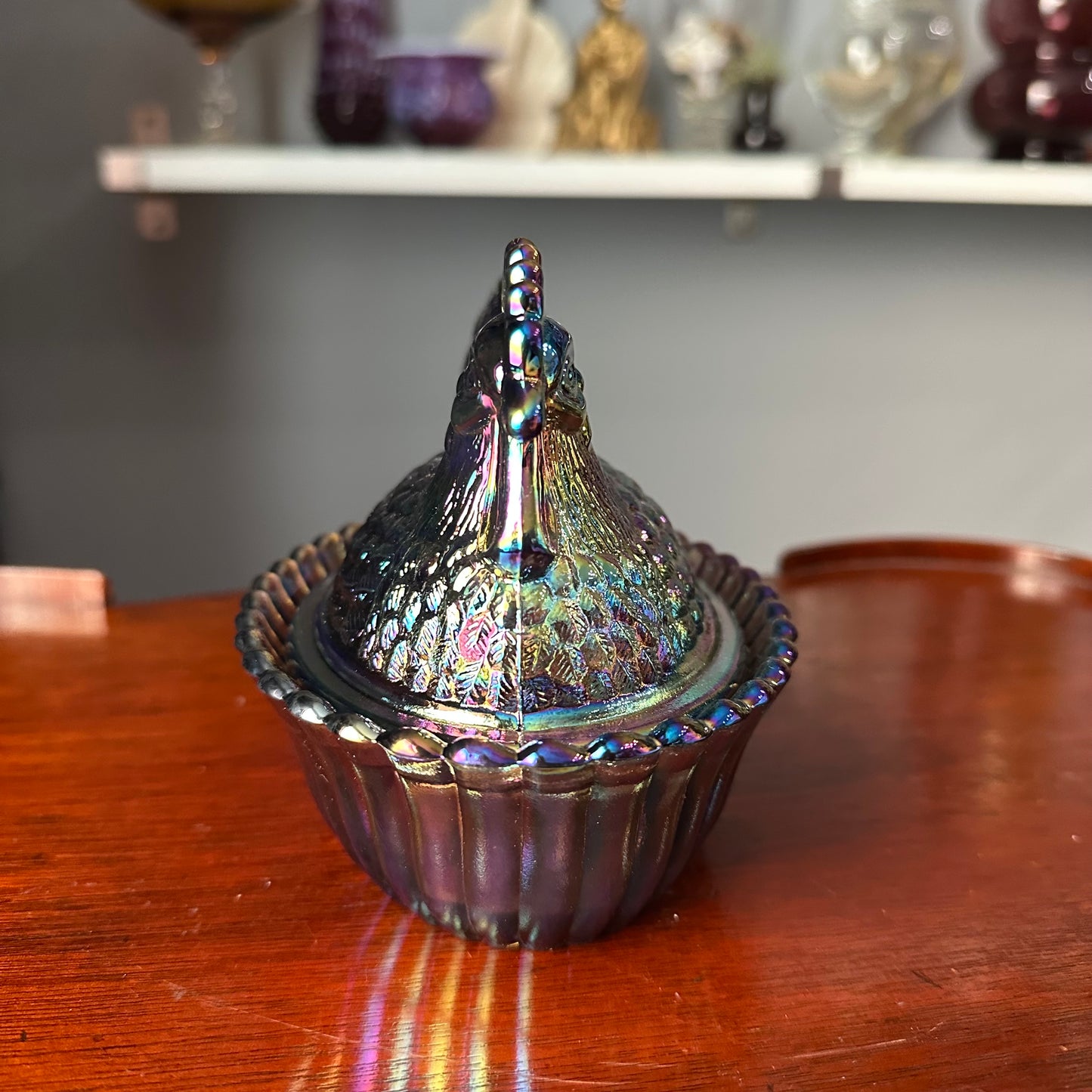 Westmoreland 5" Titanium Carnival Rooster on Nest