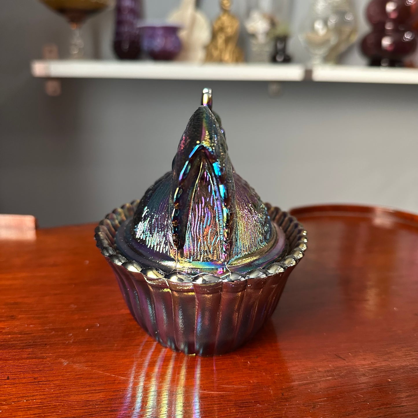 Westmoreland 5" Titanium Carnival Rooster on Nest