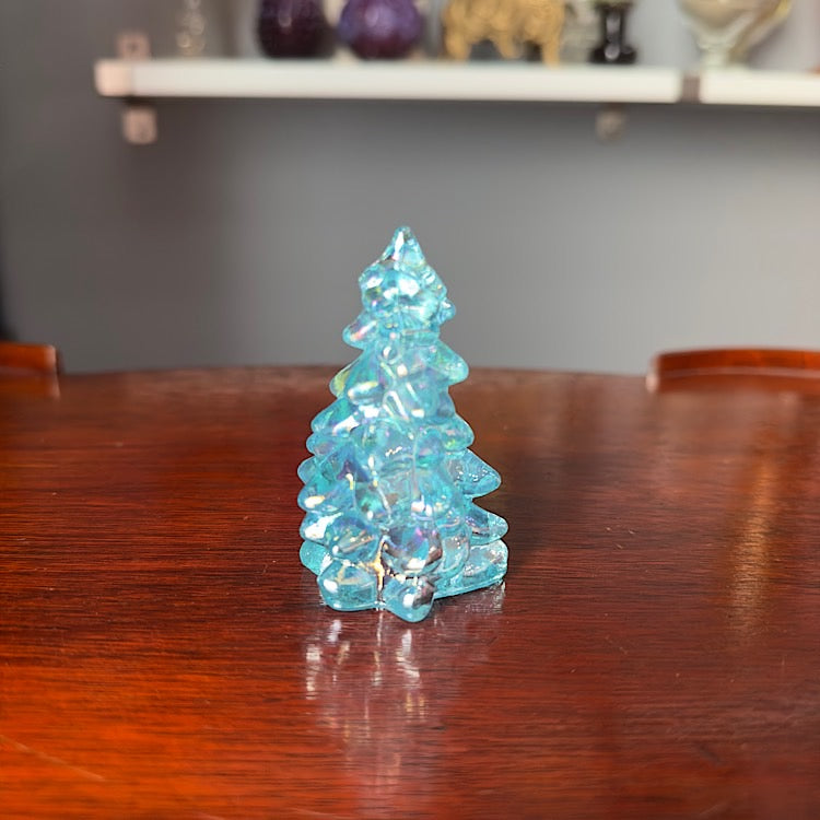 Mosser Small Buffett Blue Carnival Glass Tree