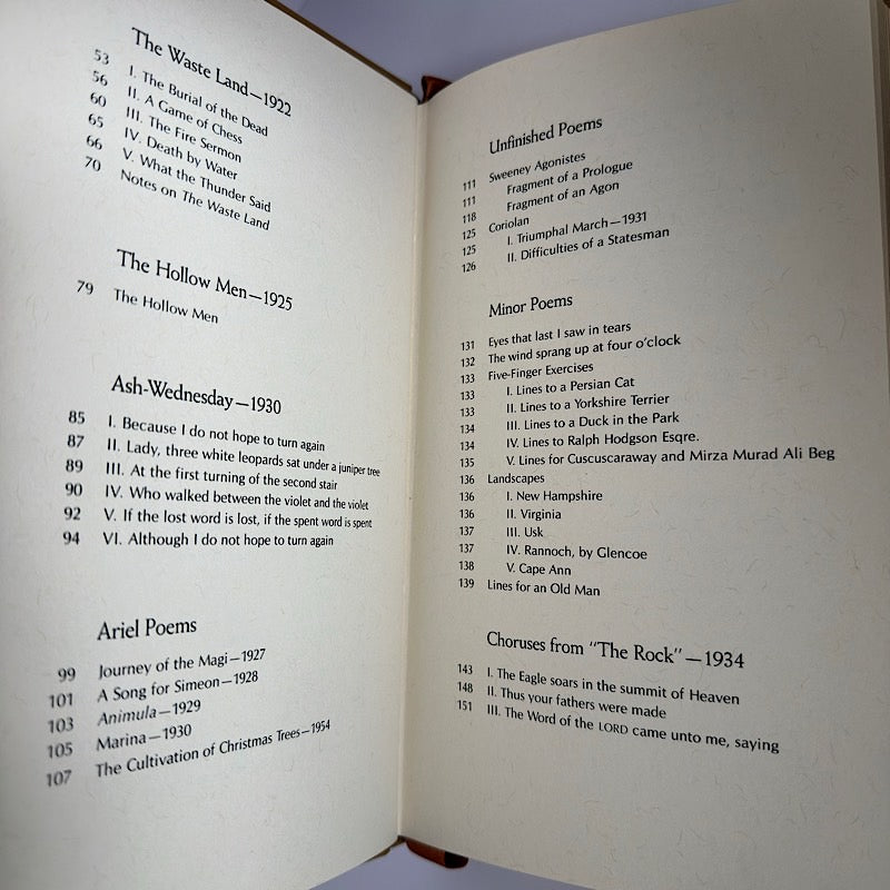 T.S. Elliot Collected Poems 1909-1962