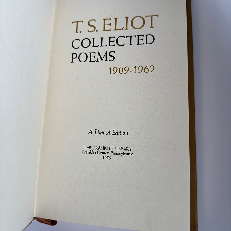 T.S. Elliot Collected Poems 1909-1962
