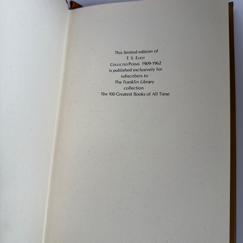 T.S. Elliot Collected Poems 1909-1962