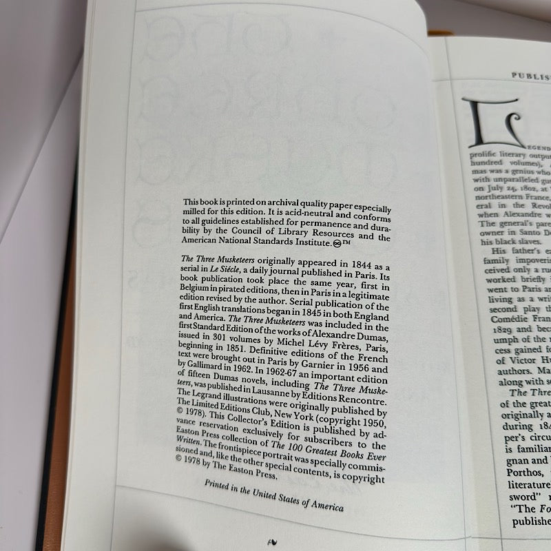 The Three Muskateers by Dumas