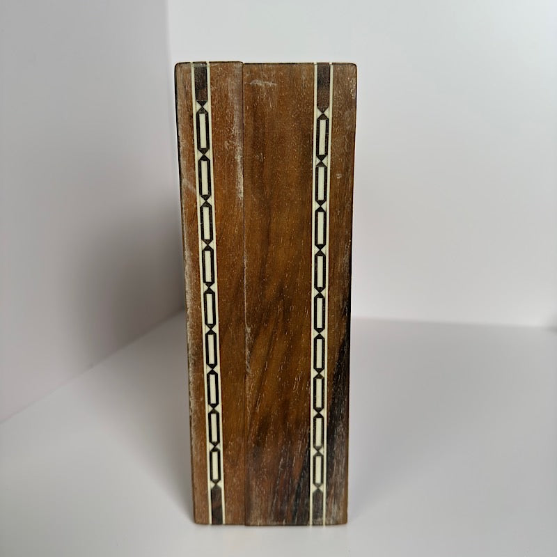 Stunning Wood Inlay Box with Mother of Pearl Inlay