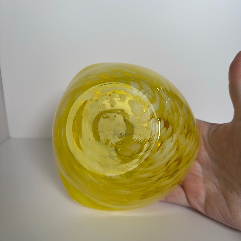 Yellow Art Glass Bowl/Ash Tray