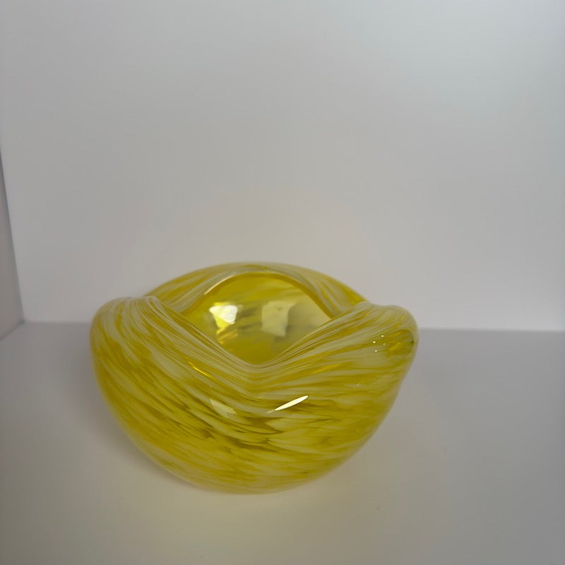 Yellow Art Glass Bowl/Ash Tray