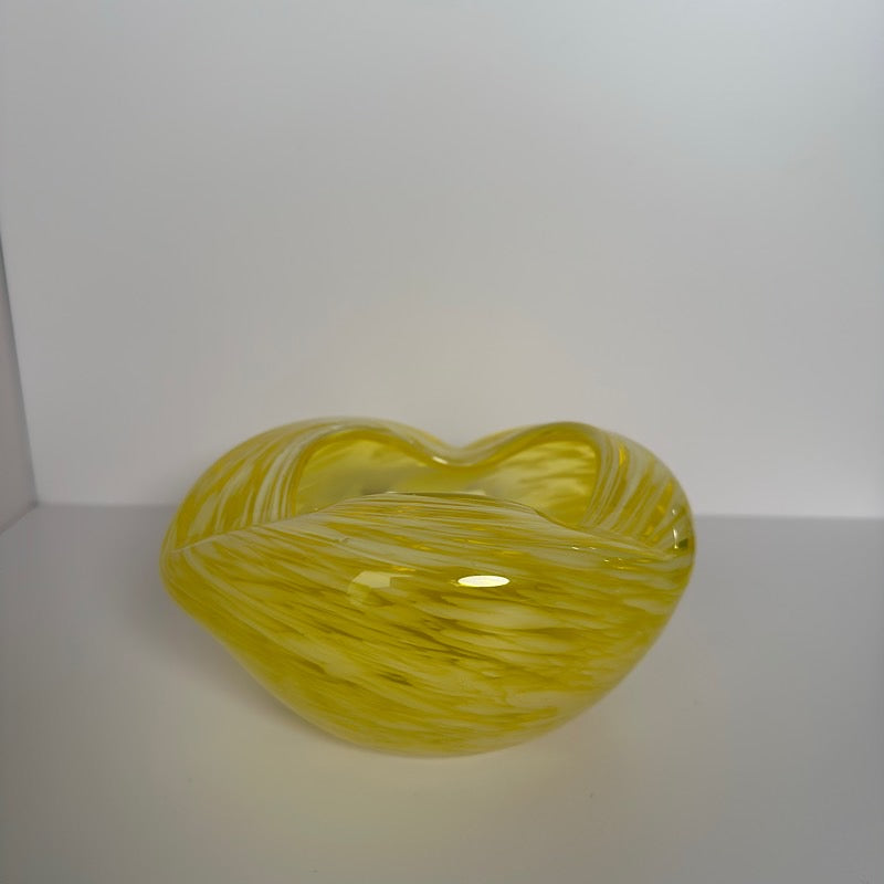Yellow Art Glass Bowl/Ash Tray