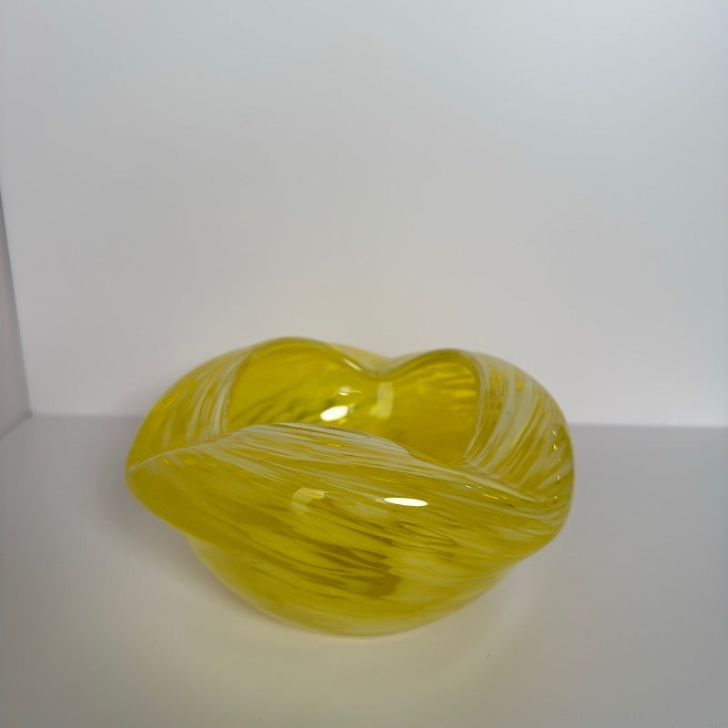 Yellow Art Glass Bowl/Ash Tray