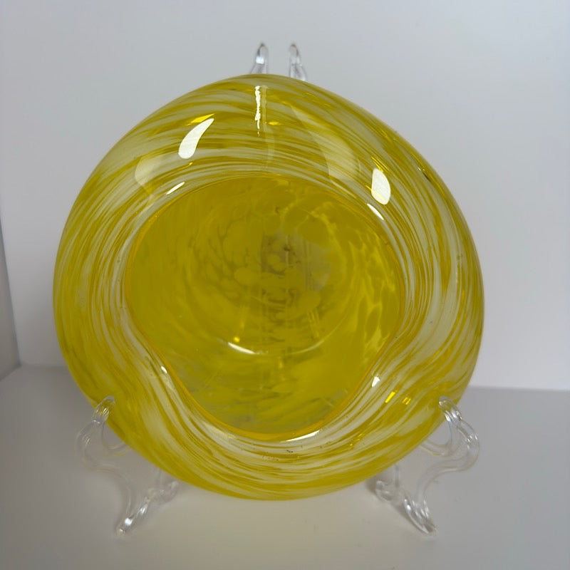 Yellow Art Glass Bowl/Ash Tray