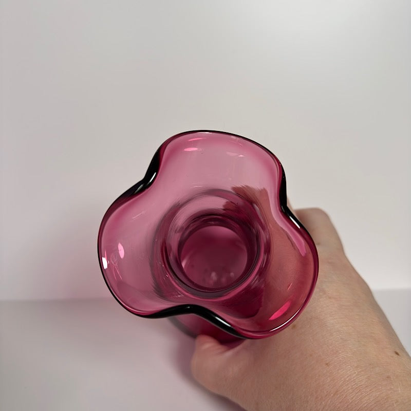 Pilgrim Glass Cranberry Vase