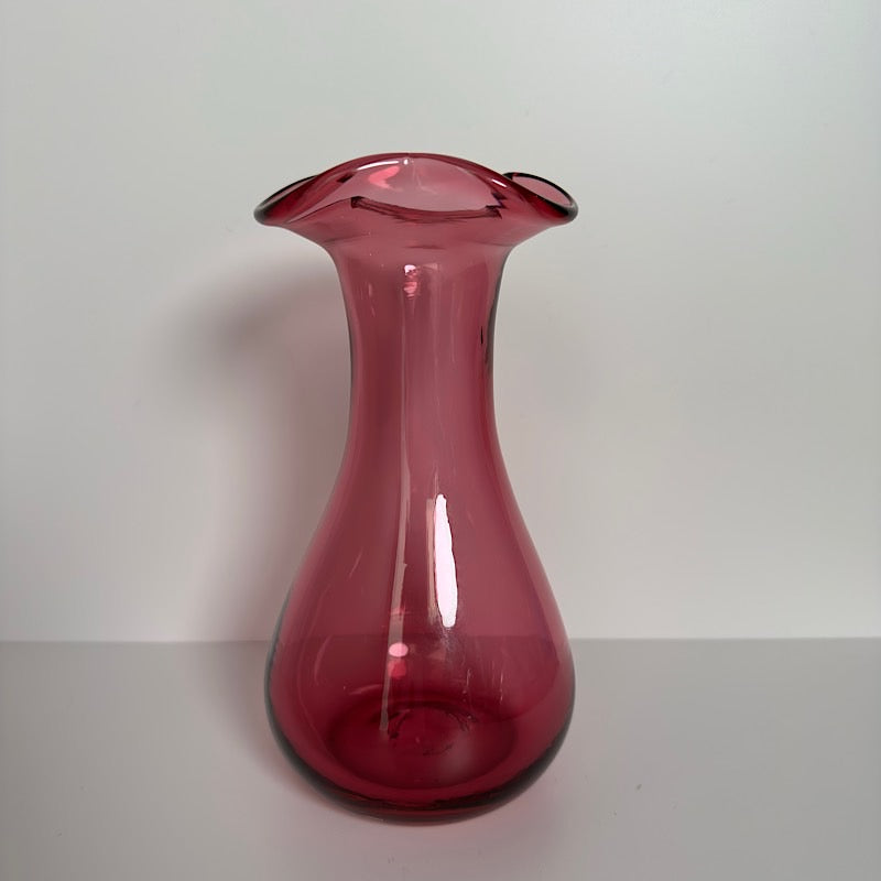 Pilgrim Glass Cranberry Vase