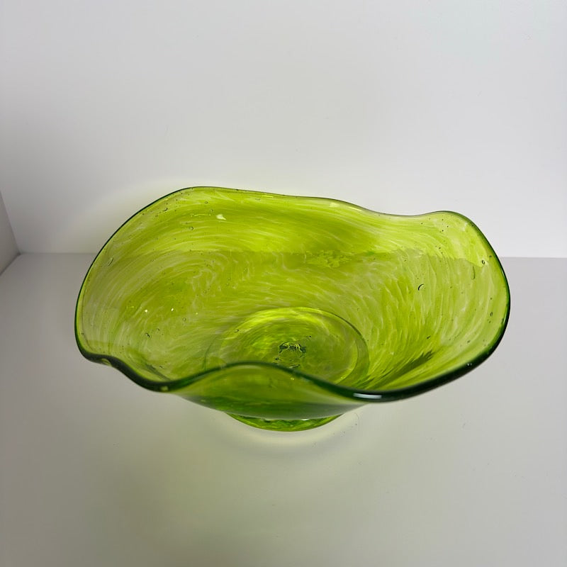 Studio Art Glass Lime Green Bowl