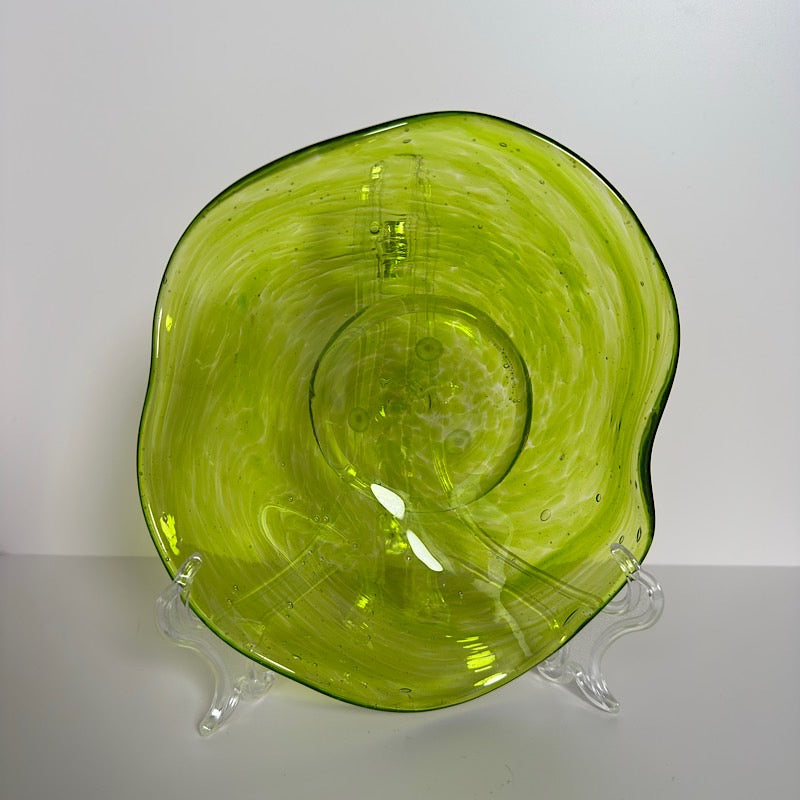 Studio Art Glass Lime Green Bowl