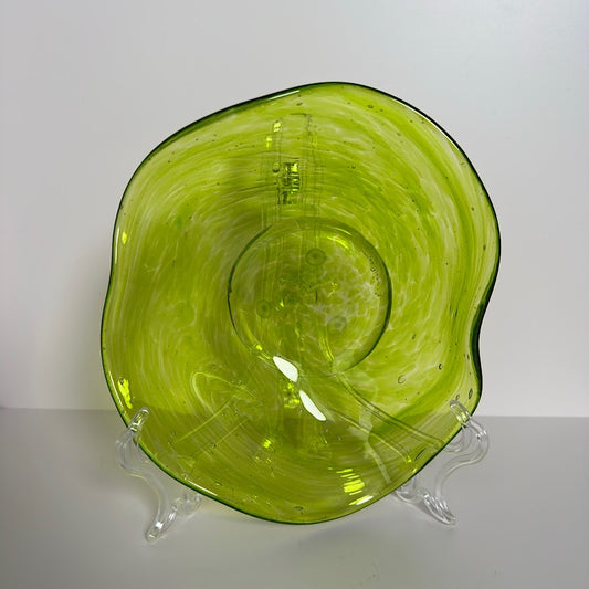 Studio Art Glass Lime Green Bowl