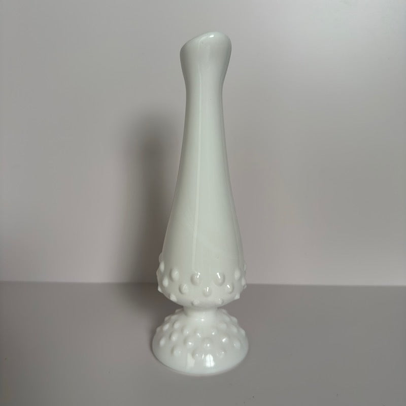 Fenton Milk Glass Hobnail Bud Vase