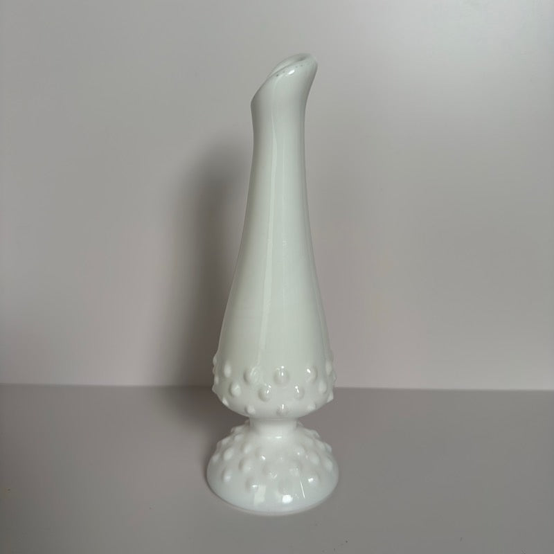Fenton Milk Glass Hobnail Bud Vase
