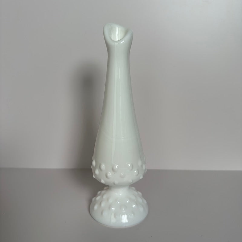 Fenton Milk Glass Hobnail Bud Vase