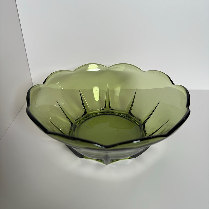 Indiana Glass Avocado Green Bowl