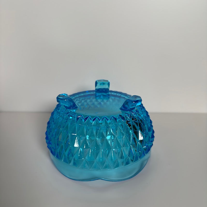 Indiana Glass Diamond Point 3 Footed Bowl